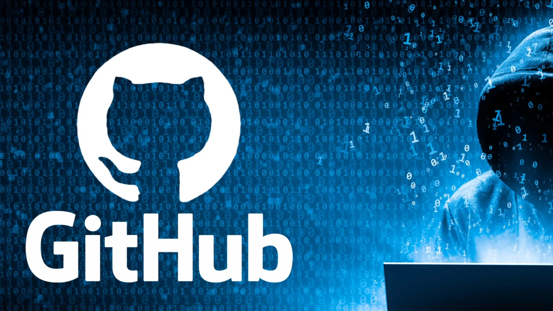 Pantalla con código y alertas de seguridad representando ataque a repositorios en GitHub